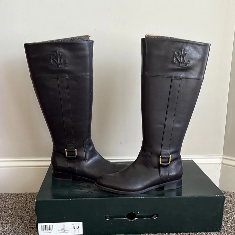 Riding boots wide calf leather - Picture 1 of 4